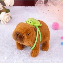 Mythriva Süper Sevimli Kapibara Peluş Yürüyen Sesli Işıklı Capybara Figür Eğlenceli Oyuncak