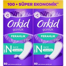 Mythriva Orkid Yaprak Günlük Ped Normal Süper Ekonomik Paket 100 Adet Ped