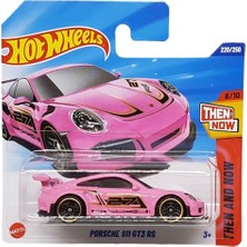 Mythriva Hot Wheels - Porsche 911 Gt3 Rs - O Zaman ve Şimdi 8/10 - JBB35 - Kısa Kart - Pembe - Mattel 2025-1:64