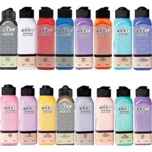 Mythriva Akrilik Boya 140 ml 18 Renk Set, Tuval, Kağıt, Metal, Porselen, Seramik ve Cam Yüzeylere Uygun