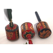 Mythriva Ahşap Maracas Büyük Köşeli, 27 Cm, Uzak Doğu Müzik Aleti, Otantik Çalgı