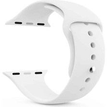 Schitec 42-49MM Yeni Nesil Apple Uyumlu Akıllı Saat Kordonu Silikon Beyaz