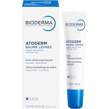 Mythriva Bioderma Atoderm Lip Balm Kuru, Çatlamış Dudak Besleyici Nemlendirici Dudak Kremi Avokado ve Shea Yağı 15 ml