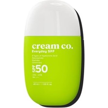 Mythriva Cream Co. SPF50 Güneş Koruyucu Krem, Leke Karşıtı Nemlendirici Aydınlatıcı, 40 Ml, Güneş Serumu