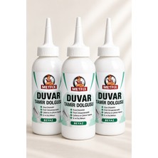 Metfix (3 Adet) Hazır Duvar Tamir Dolgusu Beyaz 220 gr Suya Dayanıklı Derz Çatlak ve Delik Dolgu Macunu