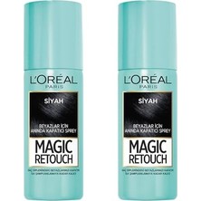 Mythriva L’oréal Paris 2'li Magic Retouch Beyaz Dipleri Kapatıcı Sprey 75 ml - Siyah
