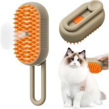 Mythriva Buharlı Kedi Fırçası, Su Hazneli Hayvan Tüyü Alma Tarağı, Kediler Için 3'ü 1 Arada Buharlı Fırça, Kedi Bakım Fırçası, Evcil Hayvan, Kedi ve Köpek Için Tüy Alma Tarağı (Haki Rengi)