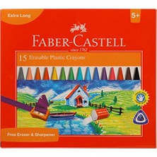 Mythriva Faber-Castell Silinebilir Mum Boya, 15 Renk