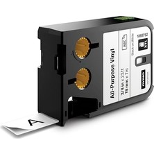 Mythriva Dymo Xtl, Çok Amaçlı Vinil (19 mm x 7 Mt), Beyaz/siyah - 1868752