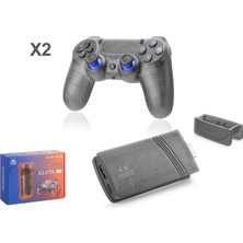 Hadron Gs5 Mını Retro Oyun Stick HDMI Çift Gamepad Seti 64 GB Hafıza Kartlı 2.4g Kablosuz Siyah