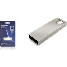 Elba-8m 8 GB USB 2.0 Metal Gövde Flash Bellek Gri