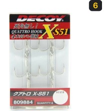 Decoy X-S51 Quatto Treble Dörtlü Olta Iğnesi