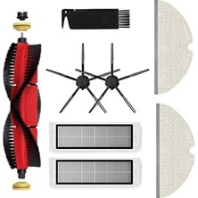 Mythriva S5 Max, S6, S6PURE, S6MAXV Siyah Uyumlu Yedek Fırça Hepa Filtre Mop Seti-8 Parça