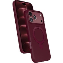Evimdeyokyok Newface Apple Iphone 18 Pro Max Regal Magsafe Standlı Kapak - Bordo