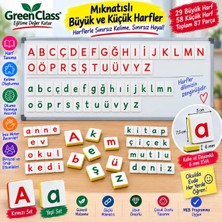 Green Class Mıknatıslı Dik Temel Büyük ve Küçük Harfler Seti - 87 Parça