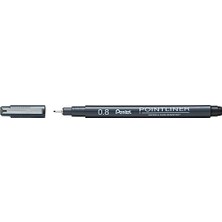 Mythriva Pointliner S20P-8A, Fineliner, Siyah, Suya Dayanıklı ve Solmaz, 0,8 mm