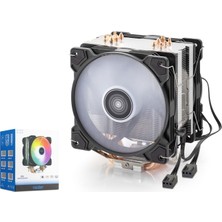 Nodar ND2601 Cpu Kule Tipi Işlemci Soğutucu Çift Fanlı 120 mm Siyah