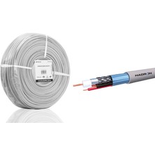 Hadron HDX5580-250 Cctv Kablo Mini Coax Eco Cca 2x0.50 mm 250 M Gri