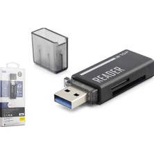 İetop Ietop C306 USB Type-C 3.2 Gen1 Kart Okuyucu Sd Microsd 5 Gbps Siyah