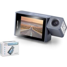 Hikvision Hıkvısıon AE-DC8222-C8PRO Araç Içi Kamera 3.5k Çift Kameralı Wi-Fi Adas Gri