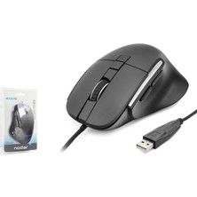 Nodar ND1209B USB Ergonomik Ofis Mouse 3600 Dpı 7 Tuş Siyah