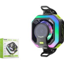 Hadron JS86 Manyetik Telefon Soğutucu Fan Rgb Isı Göstergeli Siyah