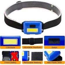 Headlamp T-89 3 Watt Cob Ledli Aaa Pilli Mini Kafa Lambası Feneri