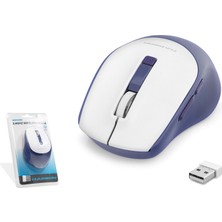 Hadron HDX3408B Kablosuz Mouse 2.4 Ghz 1600 Dpı Beyaz Lacivert