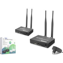 Hadron HDX1444 Kablosuz HDMI Görüntü Aktarım Seti Loop-Out Ir 1080P 200 M Siyah