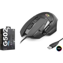 Good Pro G502 Rgb Gaming Mouse 7200 Dpı 6 Tuş 1000Hz Siyah