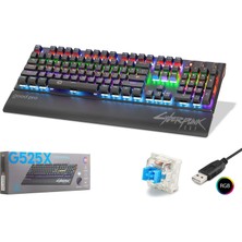 Good Pro Cyberpunk G525XB Mekanik Gaming Klavye Blue Switch Bilek Destekli Rgb 104 Tuş Siyah
