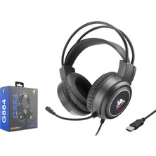 Nodar G884 USB Rgb Over-Ear Mikrofonlu Gaming Kulaklık Siyah