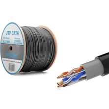 Nodar ND2001 Cat6 Utp Dış Mekan Ethernet Kablosu 23 Awg 0.57 mm Cca 305 M Siyah