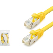 Hadron HDX5101 Cat7 Ethernet Patch Kablosu 10 Gbps 600 Mhz 30 cm Sarı