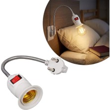 Mythriva Prizden E27 Duya Dönüştürücü 26CM Spiralli Anahtarlı Fiş Duy, Gece Lambası, Çocuk Odası, Yatak Odası, Koridor Lambası