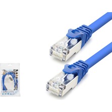 Hadron HDX5098 Cat7 Ethernet Patch Kablosu 10 Gbps 600 Mhz 60 cm Mavi