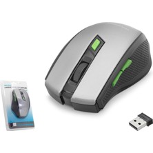 Hadron HDX3404G Dual Mode Kablosuz Mouse 2.4 Ghz Bluetooth 5.2 1600 Dpı Gri Siyah