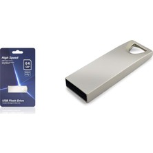 ELBA-64M 64 GB USB 2.0 Metal Gövde Flash Bellek Gri