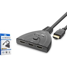 Hadron HDX7870 HDMI Switch 4K 60 Hz Hdr Kablolu 3 Giriş 1 Çıkış Siyah