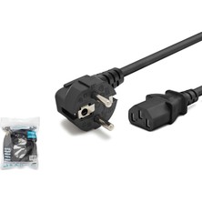 Hadron HDX5584 Kasa Güç Kablosu C13 3 Pin 1.5 mm 500W 3 M Siyah