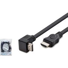 Hadron HDX2016 HDMI Kablo L Tip Od 7.0 mm 1.5 M Siyah
