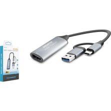Hadron HDX7856 Type-C USB 3.0 HDMI Video Capture Kartı 4K 30 Hz Gri