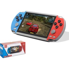 Nodar ND755 Retro El Oyun Konsolu 5.1 Inç Ekranlı 64 GB Kart Destekli Kırmızı Mavi