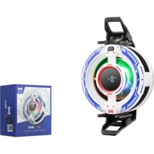 Hadron CX16 Manyetik Klipsli Telefon Soğutucu Fan Rgb Isı Göstergeli Beyaz