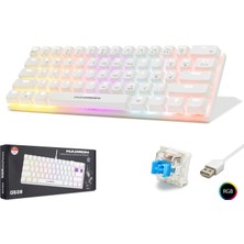 Hadron G508B Mekanik Gaming Mini Klavye Blue Switch Rgb 61 Tuş Beyaz