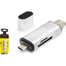 Hadron HDX7053 USB Type-C Otg Kart Okuyucu Sd Microsd 480 Mbps Gri