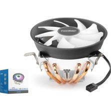 Nodar ND2600 Cpu Hava Soğutucusu Combo Tek Fanlı 120 mm Siyah Beyaz