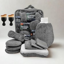 Mythriva Profesyonel 11 Parça Mikrofiber Araç Oto Yıkama Seti Araç Fırçası Araç Mikrofiber Bez Seti