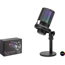 Hadron ME6SB Gaming Rgb Masaüstü Mikrofon Mikser Kontrollü Type-C 192KHZ 24BIT Siyah