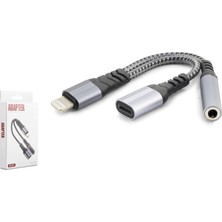 Hadron GJ012 Lightning Type-C 3.5 mm Şarj Ses Ayırıcı Kablo Siyah